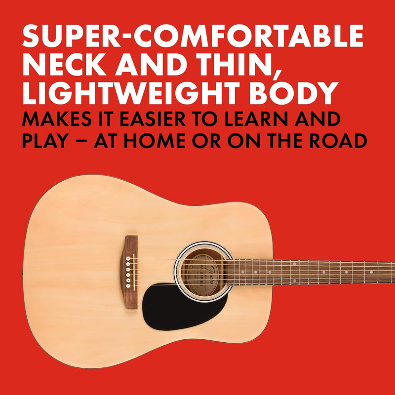 กีตาร์โปร่ง Fender FA-25CE Dreadnought, Natural