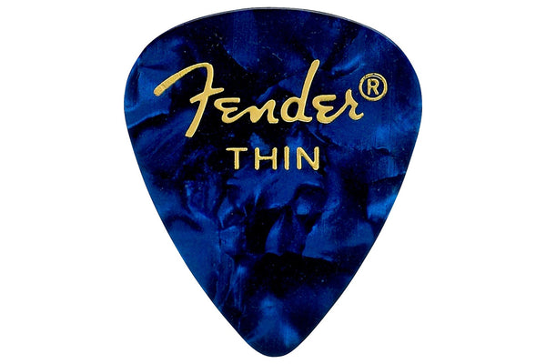 ปิ๊กกีตาร์ Fender Celluloid Picks, 351 Shape Thin Blue Moto