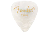 ปิ๊กกีตาร์ Fender Celluloid Picks, 351 Shape Thin White Moto