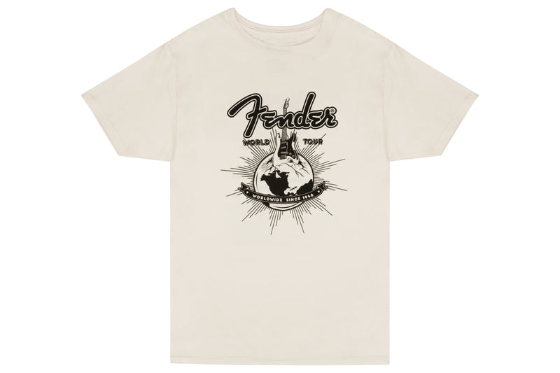 เสื้อยืด Fender World Tour T-Shirt, Vintage White