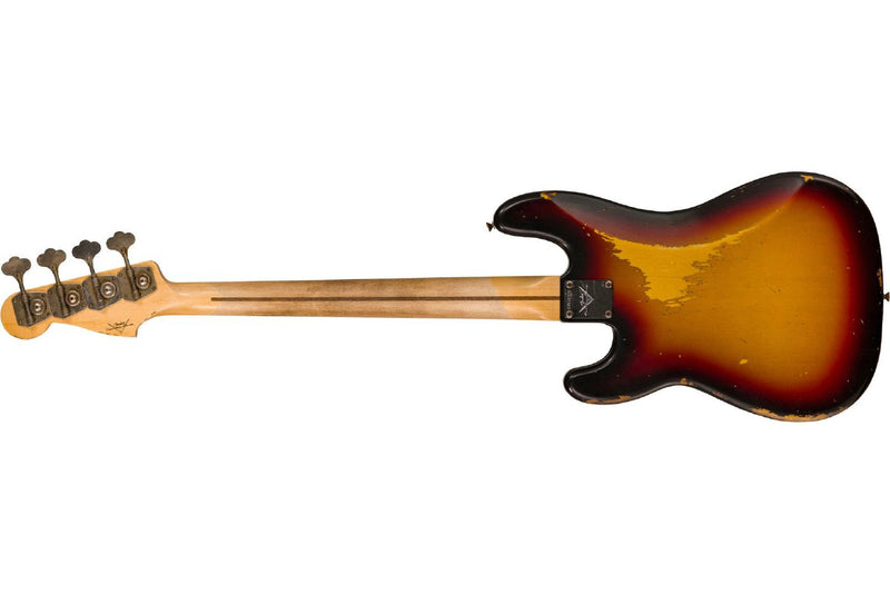 เบสไฟฟ้า Fender Custom Shop 1958 Precision Bass Heavy Relic, 3-Color Sunburst