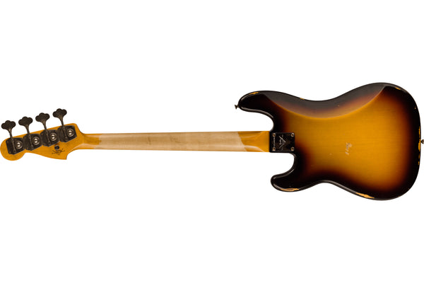 กีตาร์เบส Fender Custom Shop 1964 Precision Bass Relic, Bleached 3-Color Sunburst