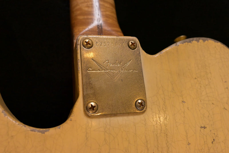 Fender Custom Shop 52 Telecaster Heavy Relic, White Blonde - Dale Wilson กีตาร์ไฟฟ้า