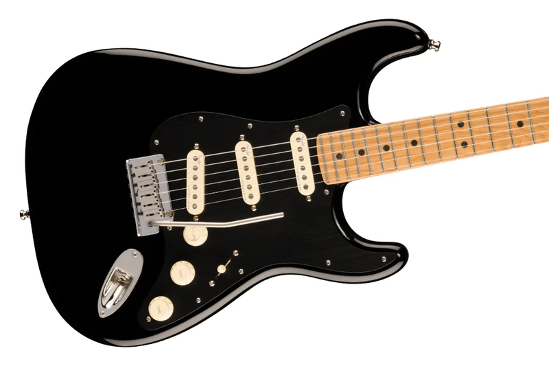 Fender American Ultra II Stratocaster, Roasted Maple Neck, Black กีต้าร์ไฟฟ้า