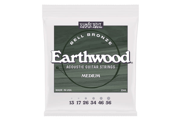 Ernie Ball Medium Earthwood Bell Bronze Acoustic Guitar Strings 13-56 สายกีต้าร์โปร่ง