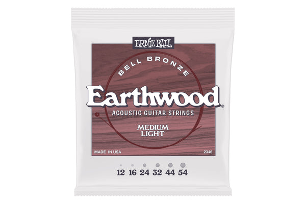 Ernie Ball Medium Light Earthwood Bell Bronze Acoustic Guitar Strings 12-54 สายกีต้าร์โปร่ง