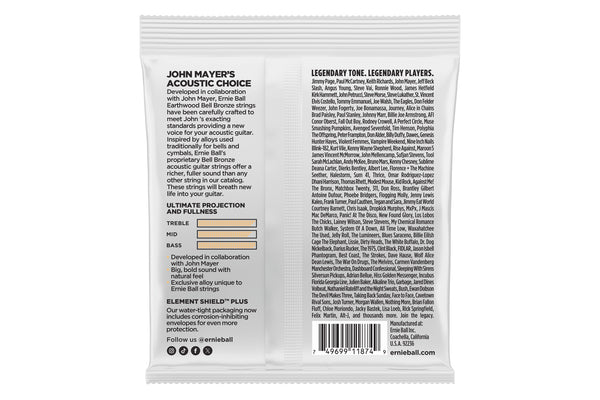 Ernie Ball Extra Light Earthwood Bell Bronze Acoustic Guitar Strings 10-50 สายกีต้าร์โปร่ง