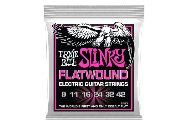 สายกีตาร์ Ernie Ball Super Slinky Cobalt Flatwound Electric Guitar Strings 9-42 Gauge