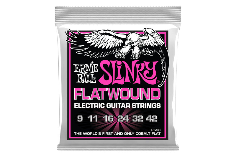 สายกีตาร์ Ernie Ball Super Slinky Cobalt Flatwound Electric Guitar Strings 9-42 Gauge