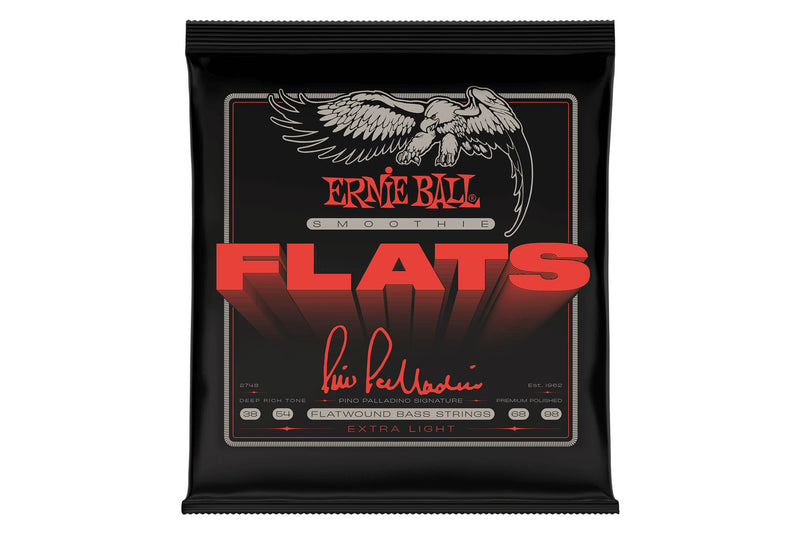 Ernie Ball Extra Light Pino Palladino Smoothie Flats Electric Bass Strings 38-98 Gauge