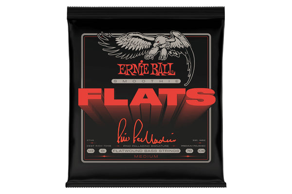 Ernie Ball Medium Pino Palladino Smoothie Flats Electric Bass Strings 43-108 Gauge สายเบส