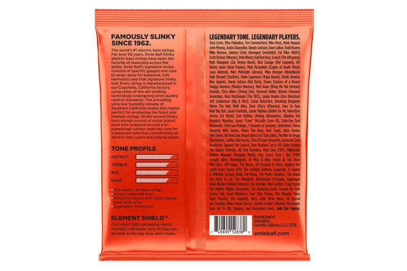 Ernie Ball Slinky Nickel Wound Long Scale 6-String Electric Bass Strings 32-130 Gauge สายเบส 