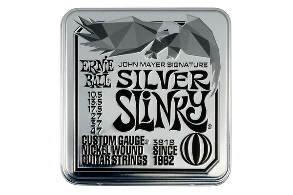 Ernie Ball John Mayer Silver Slinky Signature Electric Guitar Strings - 3 pack สายกีต้าร์ไฟฟ้า
