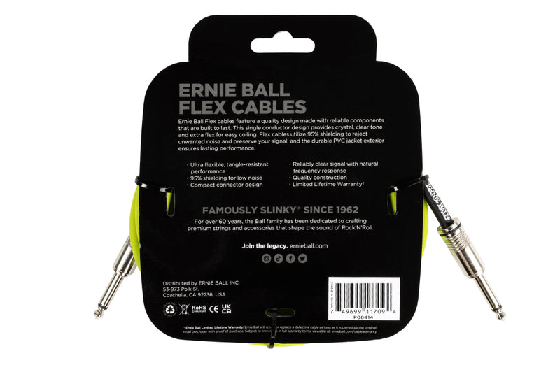 Ernie Ball Flex Cables 10 Feet Green