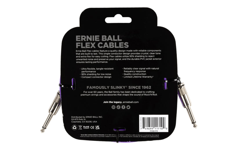 Ernie Ball Flex Cables 10 Feet Purple