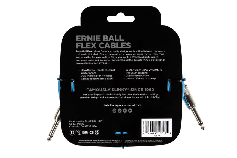 Ernie Ball Flex Cables 20 Feet Blue