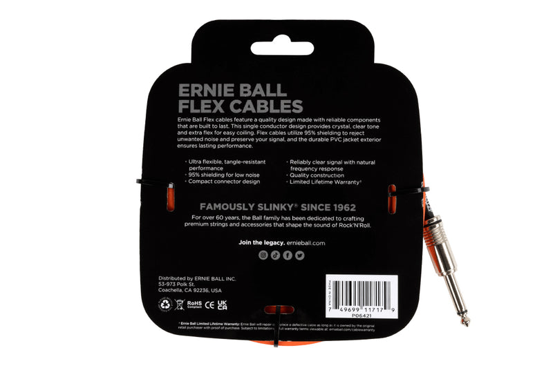 Ernie Ball Flex Cables 20 Feet Orange