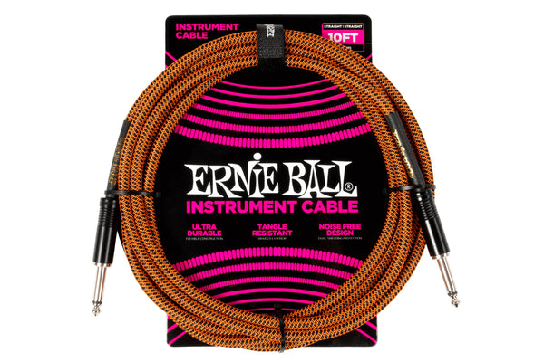สายแจ็คกีต้าร์ Ernie Ball Braided Instrument Cable Straight/Straight