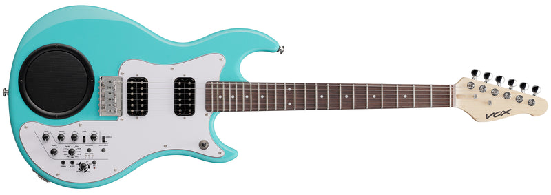 Vox APC-2 Travel Guitars w/ Built-In Speaker and Rhythm, Aqua Green กีต้าร์ไฟฟ้า