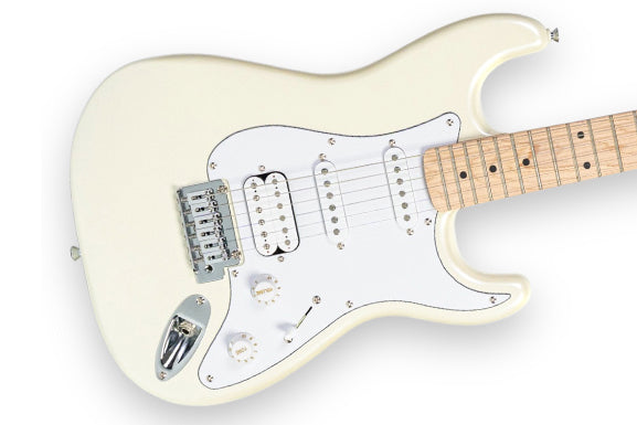 Squier FSR Affinity Series Stratocaster Junior HSS, Pearl White กีตาร์ไฟฟ้า