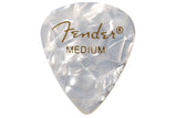 ปิ๊กกีตาร์ Fender Celluloid Picks, 351 Shape Medium White Moto