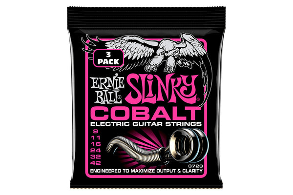 สายกีตาร์ไฟฟ้า Ernie Ball Super Slinky Cobalt Electric Guitar Strings 9-42 Gauge - 3 Pack