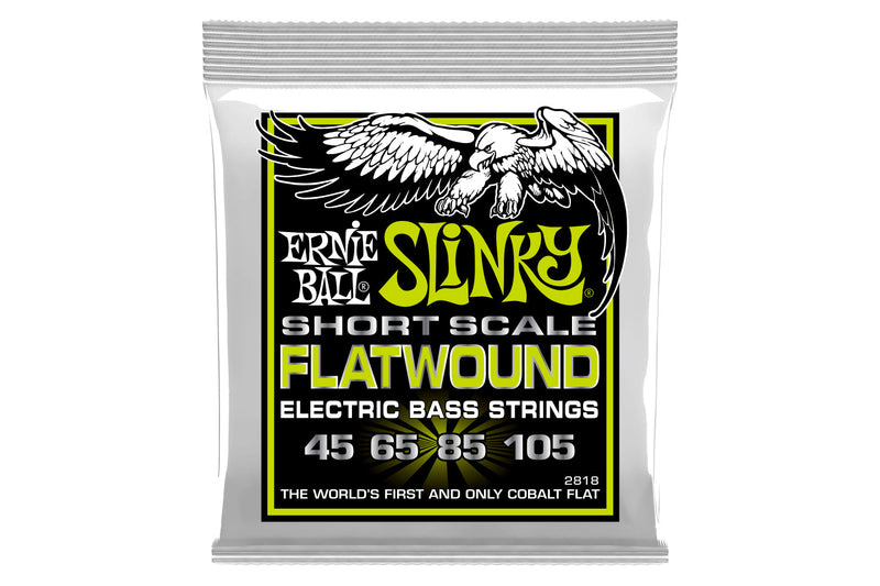 สายเบส Ernie Ball Regular Slinky Flatwound Short Scale Electric Bass Strings 45-105 Gauge