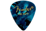 ปิ๊กกีตาร์ Fender Celluloid Picks, 351 Shape Heavy Blue Moto