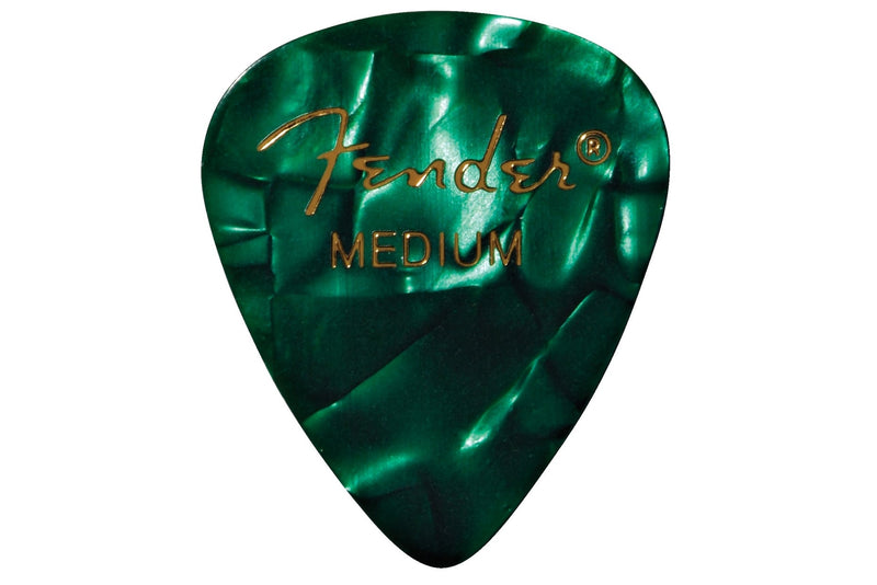 ปิ๊กกีตาร์ Fender Celluloid Picks, 351 Shape Medium Green Moto