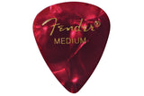 ปิ๊กกีตาร์ Fender Celluloid Picks, 351 Shape Medium Red Moto