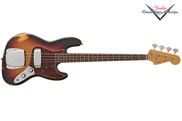 เบสไฟฟ้า Fender Custom Shop 1961 Heavy Relic Jazz Bass 3-Colour Sunburst