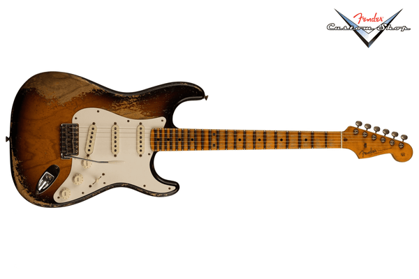 Fender Custom Shop Red Hot Stratocaster - Super Heavy Relic - Faded Chocolate 3-Color Sunburst