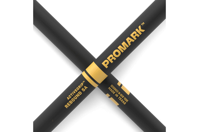 ProMark R5AAG Rebound 5A ActiveGrip Hickory Drumstick, Acorn Wood Tip