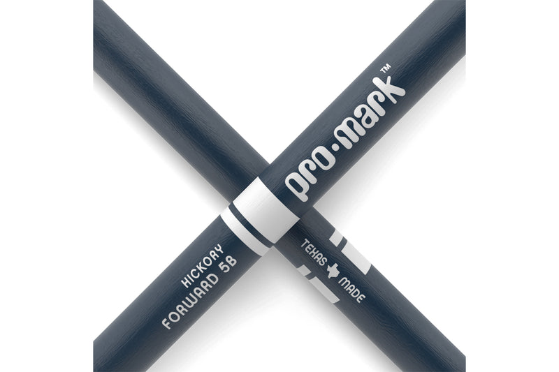 ProMark TX5BW-BL Classic Forward 5B Painted Blue Hickory Drumstick, Oval Wood Tip