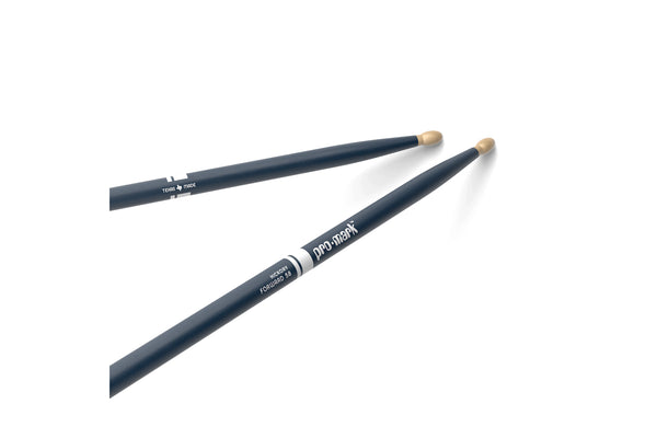 ProMark TX5BW-BL Classic Forward 5B Painted Blue Hickory Drumstick, Oval Wood Tip