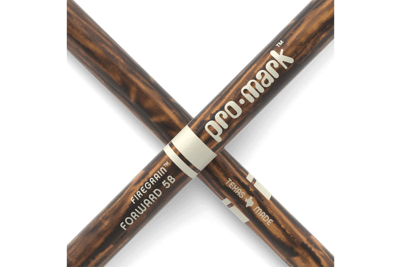 ProMark TX5BW-FG Classic Forward 5B FireGrain Hickory Drumstick, Oval Wood Tip