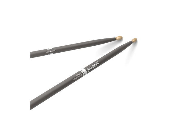 ProMark TX5BW-GY Classic Forward 5B Painted Gray Hickory Drumstick, Oval Wood Tip