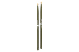 ProMark TX5BW-GR Classic Forward 5B Painted Green Hickory Drumstick, Oval Wood Tip