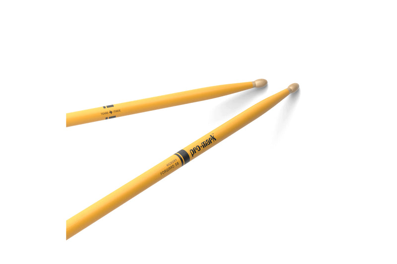 ProMark TX5BW-YL Classic Forward 5B Painted Yellow Hickory Drumstick, Oval Wood Tip