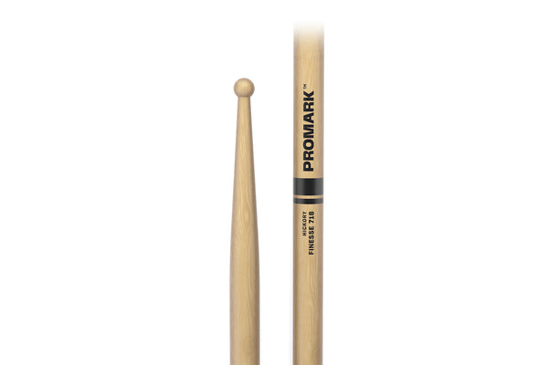 ProMark TX718W Finesse 718 Hickory Drumstick, Small Round Wood Tip