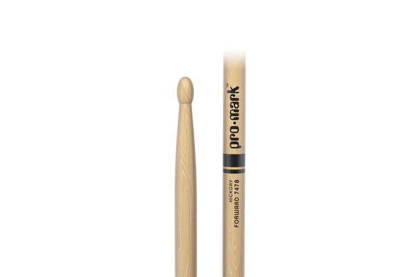 ProMark TX747BW Classic Forward 747B Hickory Drumstick, Oval Wood Tip