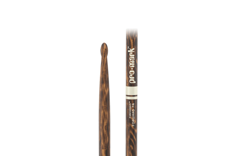 ProMark TX7AW-FG Classic Forward 7A FireGrain Hickory Drumstick, Oval Wood Tip