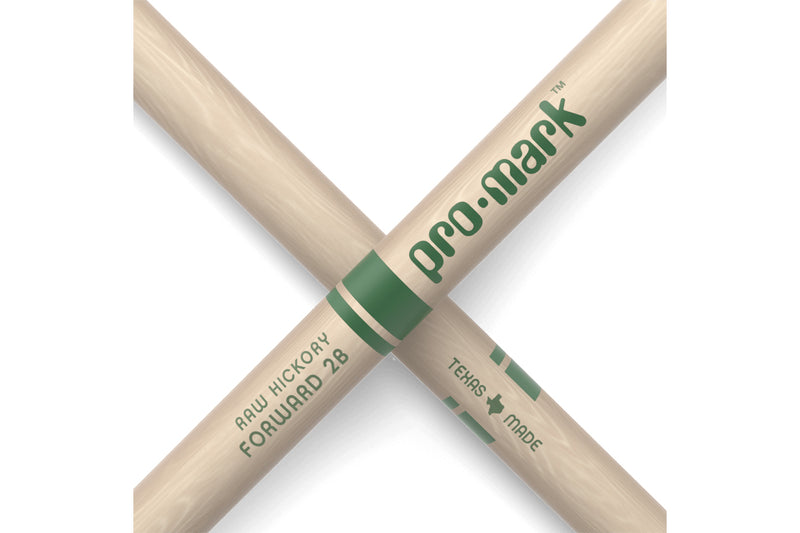 ProMark TXR2BN Classic Forward 2B Raw Hickory Drumstick, Oval Nylon Tip