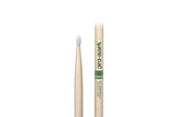 ProMark TXR7AN Classic Forward 7A Raw Hickory Drumstick, Oval Nylon Tip