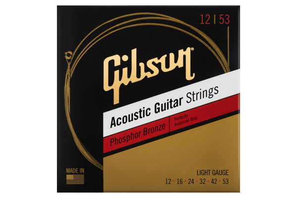 สายกีต้าร์โปร่ง Gibson Phosphor Bronze Acoustic Guitar Strings เบอร์ 12