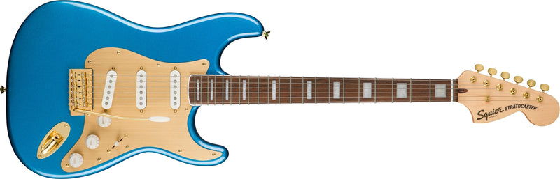 กีต้าร์ไฟฟ้า Squier 40th Anniversary Stratocaster, Gold Edition, Lake Placid Blue