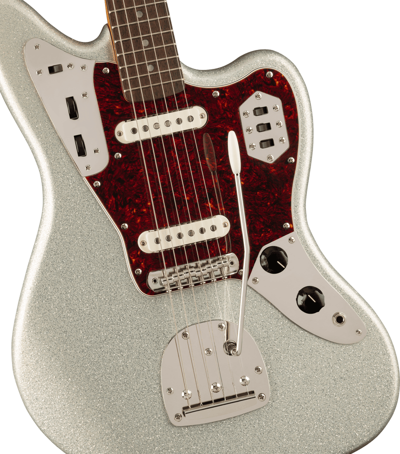 กีต้าร์ไฟฟ้า Squier FSR Classic Vibe '60s Jaguar Silver Sparkle