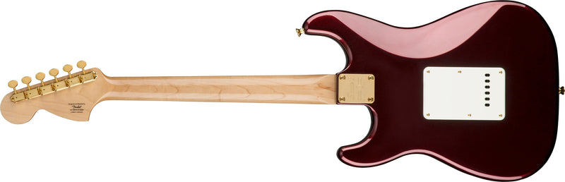 กีต้าร์ไฟฟ้า Squier 40th Anniversary Stratocaster, Gold Edition, Ruby Red Metallic