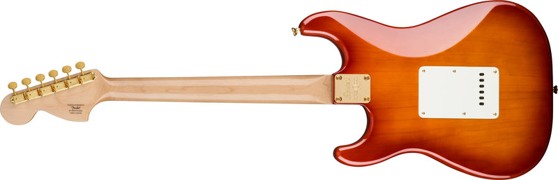 กีต้าร์ไฟฟ้า Squier 40th Anniversary Stratocaster, Gold Edition, Sienna Sunburst