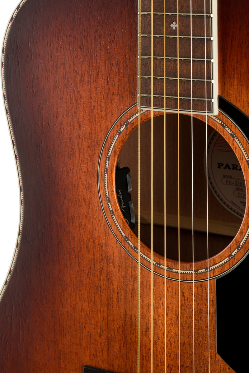 กีต้าร์โปร่ง Fender Paramount PD-220E Dreadnought Aged Cognac Burst